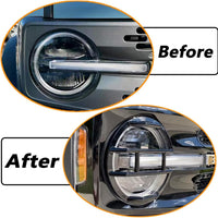 2021+ Ford Bronco Glossy Black Headlight Decorative Cover - Fits 2 & 4 Door