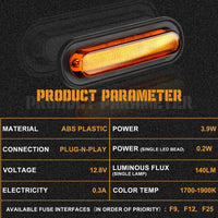 2021+ Ford Bronco 5 Amber Led Front Grill Lights