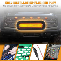 2021+ Ford Bronco 5 Amber Led Front Grill Lights