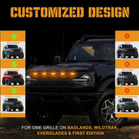 2021+ Ford Bronco 5 Amber Led Front Grill Lights