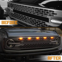 2021+ Ford Bronco 5 Amber Led Front Grill Lights