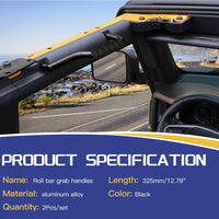 2021+ Ford Bronco Aluminum Grab Handles Roll Bar Handles Front / Rear Door - Fits 4 Door Only
