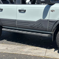 2021+ Ford Bronco Door Molding / Kick Pad Mountain Design - Fits 4 Door Only