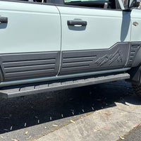 2021+ Ford Bronco Door Molding / Kick Pad Mountain Design - Fits 4 Door Only