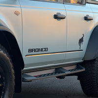 2021+ Ford Bronco Graphic Vinyl Side Decal "Bronco" Letters / Stripes - Fits 4 Door