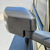 2021+ Ford Bronco Side View Mirror Overlays (1 Pair) - Real Dry Molded Carbon Fiber
