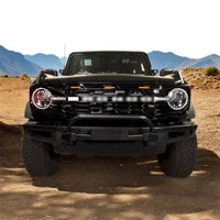 2021+ Ford Bronco Hex Style Grille w/ LED Lights (Glossy Black) - Fits 2 & 4 Door