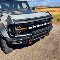 2021+ Ford Bronco Hex Style Grille w/ LED Lights (Glossy Black) - Fits 2 & 4 Door