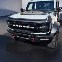 2021+ Ford Bronco Hex Style Grille w/ LED Lights (Glossy Black) - Fits 2 & 4 Door
