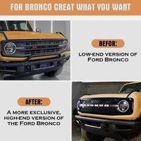 2021+ Ford Bronco High-End Glossy Black Front Grille - Fits 2 & 4 Door