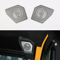 2021+ Ford Bronco Roll Bar Speaker Cover- Stainless Steel look (2 pcs) - Fits 2 & 4 Door