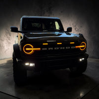 2021+ Ford Bronco Quad / Dual Projector LED Amber/ White Headlight (Raptor Style) - Fits 2 & 4 Door (1 Pair)