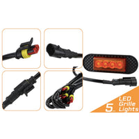 2021+ Ford Bronco Amber Led Front Grill Lights - Version 2.0 (5 Piece Kit)
