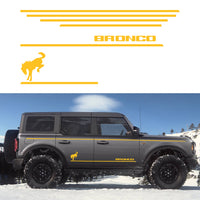 2021+ Ford Bronco Graphic Vinyl Side Decal "Bronco" Letters / Stripes - Fits 4 Door