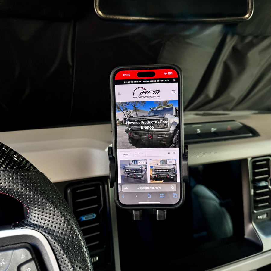 2021+ Ford Bronco Dashboard Phone Mount - Fits 2 & 4 Door