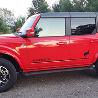 2021+ Ford Bronco Graphic Vinyl Side Decal "Bronco" Letters / Stripes - Fits 4 Door