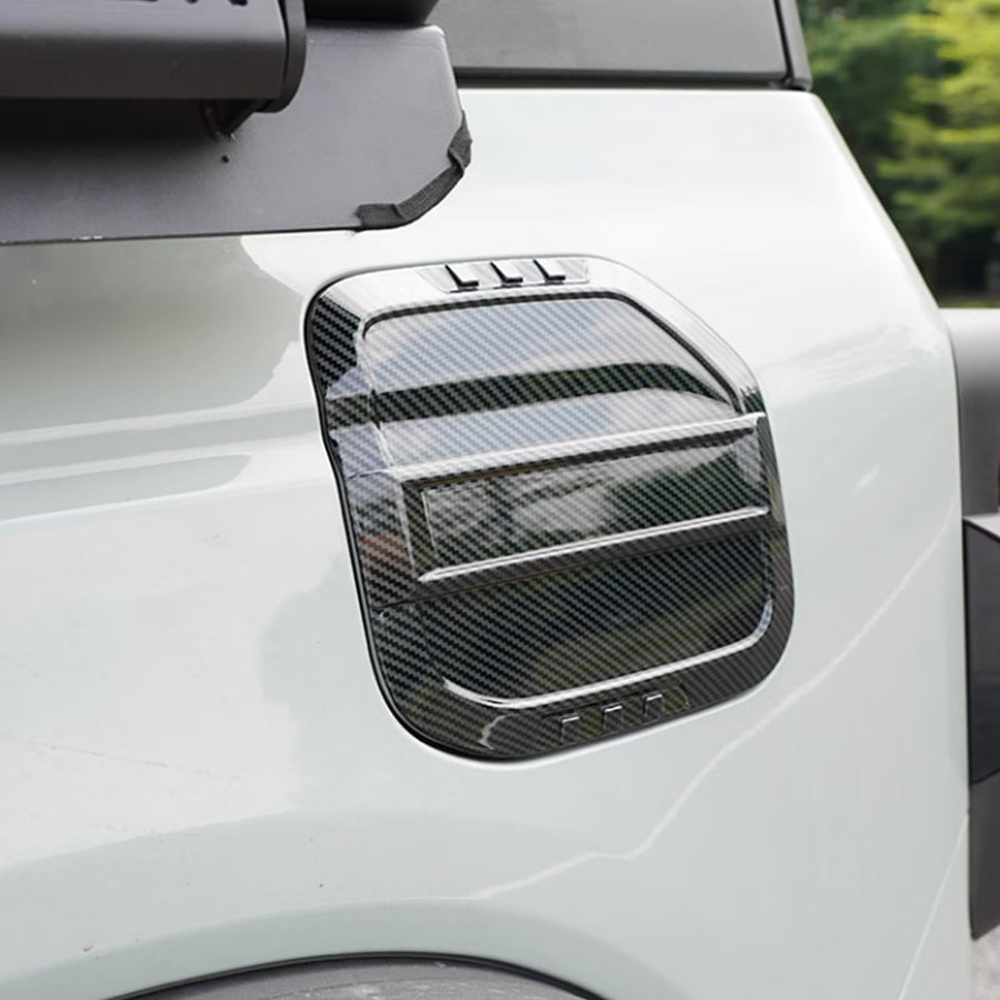 2021+ Ford Bronco Gas/Fuel Cap Cover - ABS Glossy Carbon Fiber