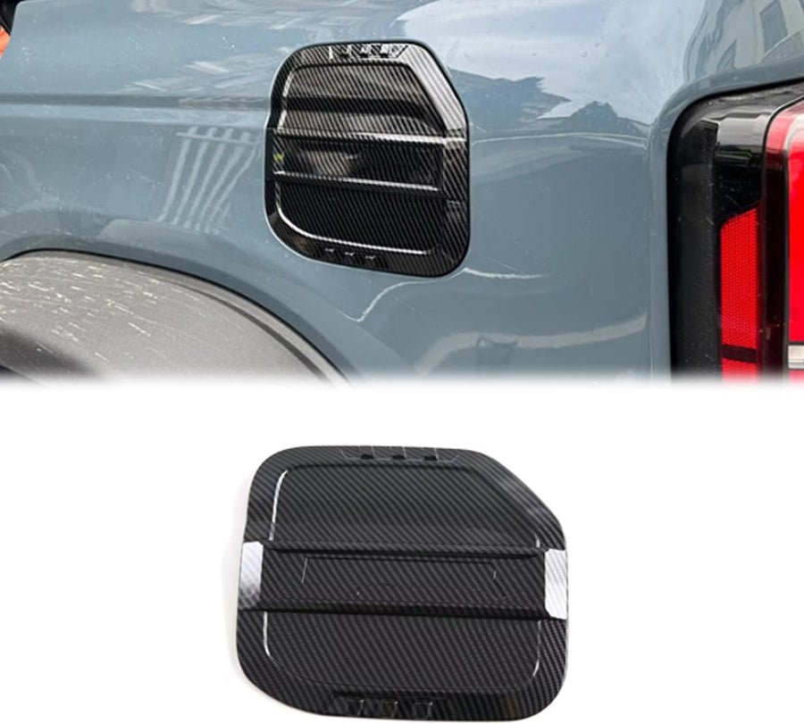 2021+ Ford Bronco Gas/Fuel Cap Cover - ABS Glossy Carbon Fiber