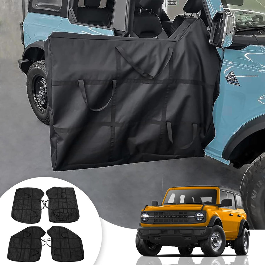 2021+ Ford Bronco Door Storage Bags Front / Rear - Fits 4 Door Only