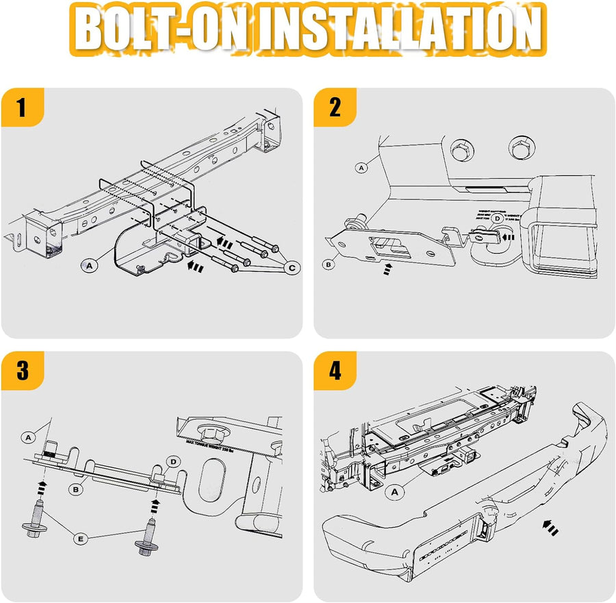 2021+ Ford Bronco Tow Hitch OEM Style (Matte Black) - Fits 2 & 4 Door