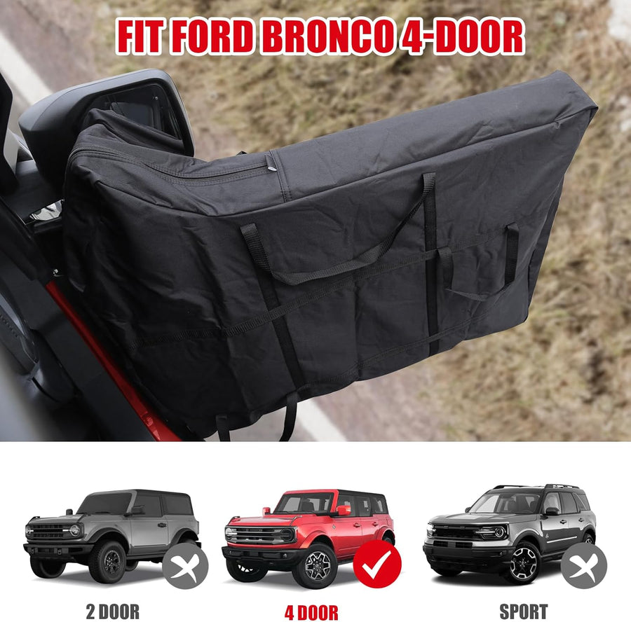 2021+ Ford Bronco Door Storage Bags Front / Rear - Fits 4 Door Only