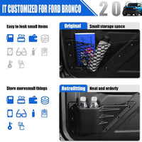 2021+ Ford Bronco Front Door Organizer - Fits 2 & 4 Door