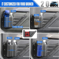 2021+ Ford Bronco Front Door Organizer - Fits 2 & 4 Door