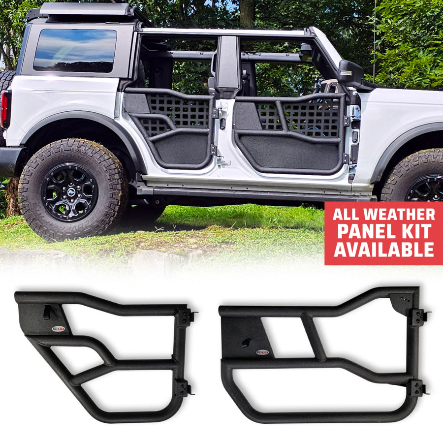 EZ4X4 Bronco Alpha Aluminum 4Dr Tube Doors- Fits 2 & 4 Door