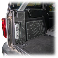 Turn Offroad 2021+ Ford Bronco Cargo Area Protection Kit (Black w/ Grey Lines)