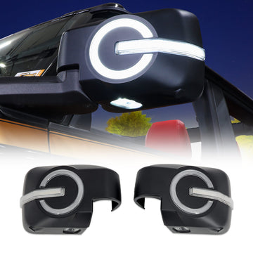 2021+ Ford Bronco LED Side Mirror Cap - Matte Black Finish - (Set of Two) Fits 2 & 4 Door