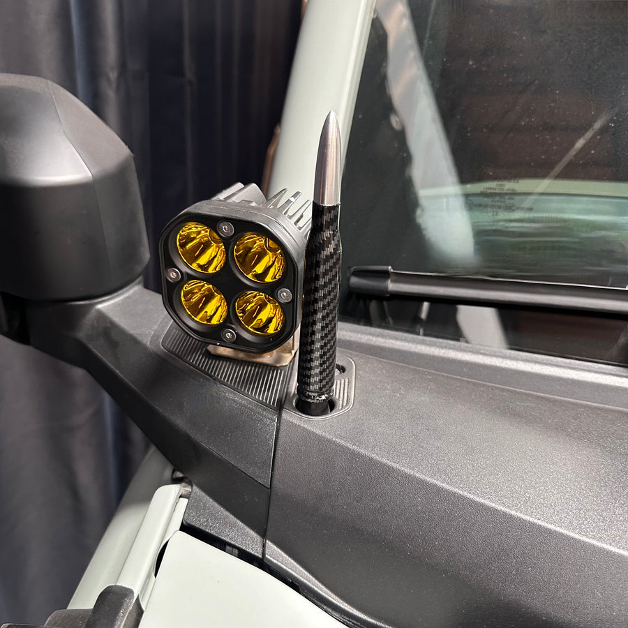 2021+ Ford Bronco Bullet Hood Antenna - Carbon Fiber