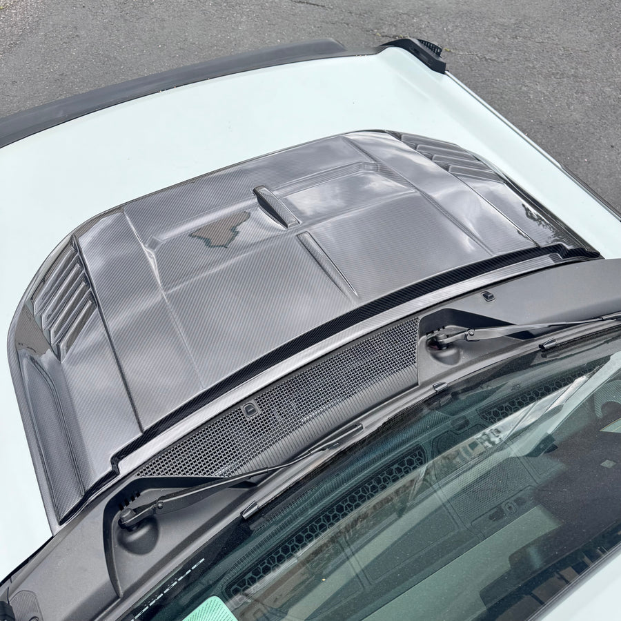 2021+ Ford Bronco Raptor Style Carbon Fiber Hood Scoop / Vent - Real Dry Molded Carbon Fiber