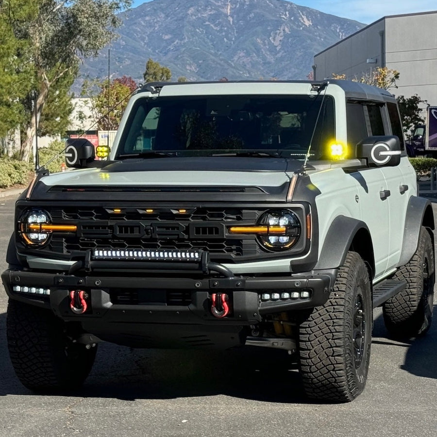 2021+ Ford Bronco Yellow Pod / Flood Lights - LED Pair Auxiliary Light Pod