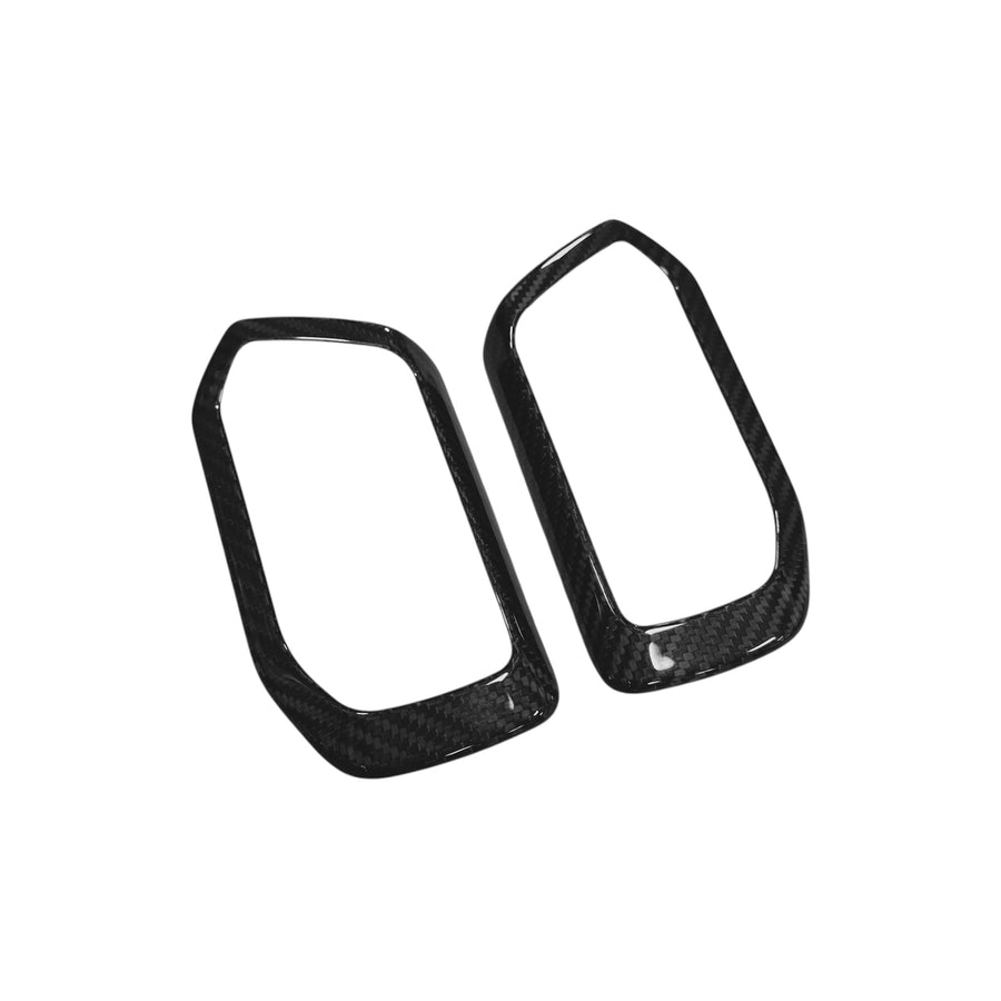 2021+ Ford Bronco Inner Door Handle Cover Overlay (4 Piece Kit) - Real Dry Molded Carbon Fiber