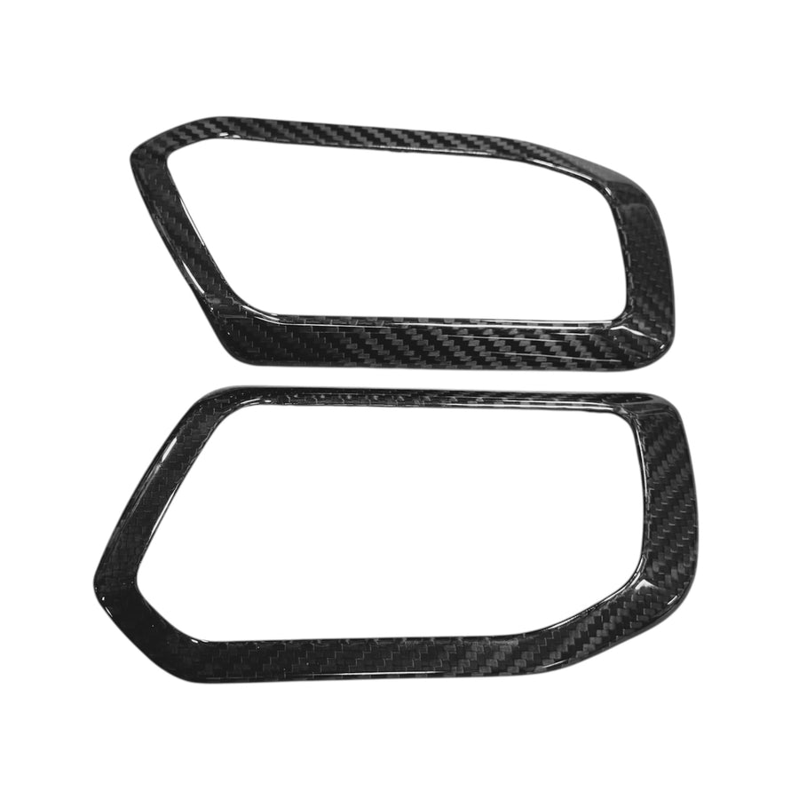 2021+ Ford Bronco Inner Door Handle Cover Overlay (4 Piece Kit) - Real Dry Molded Carbon Fiber