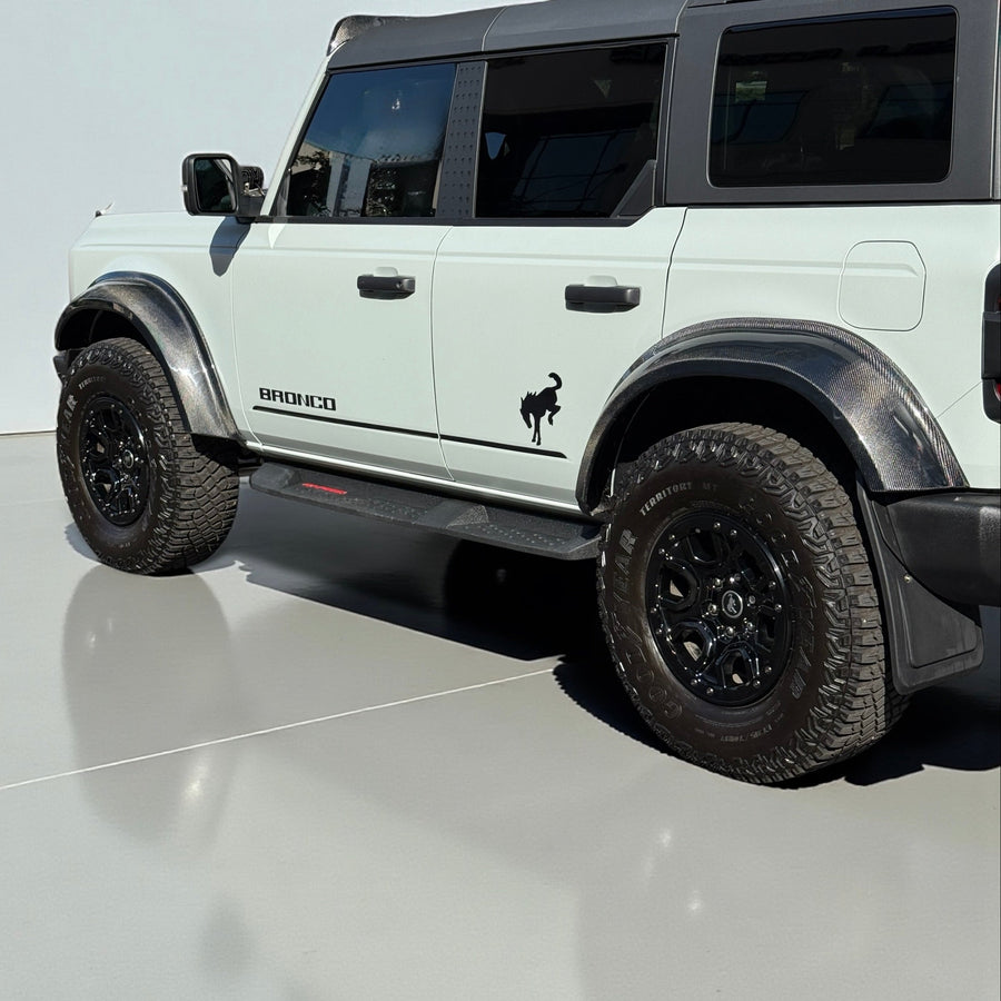 2021+ Ford Bronco Wheel Arch Fender Flares  - Real Molded Carbon Fiber (6-piece) - Fits 4 Door Only