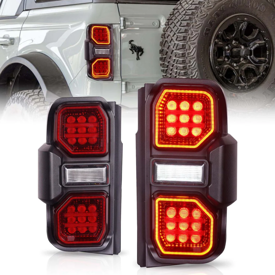 2021+ Ford Bronco Raptor Style Tail Lights (Plug and Play) - Fits 2 & 4 Door