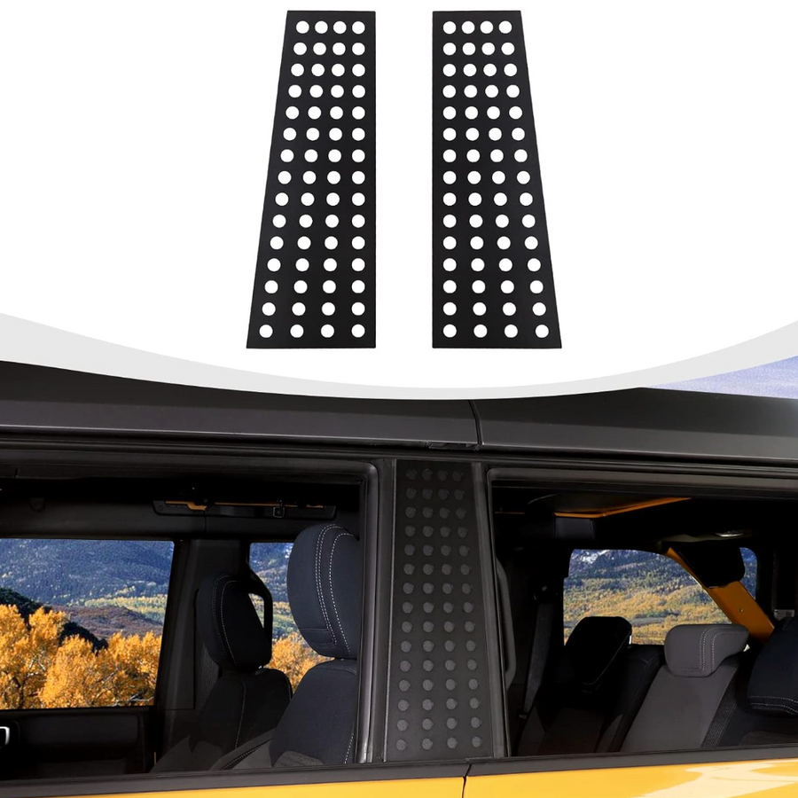 2021+ Ford Bronco B-Pillar Decorative Stickers- Aluminum (1 pair)- Fits 2 & 4 Door