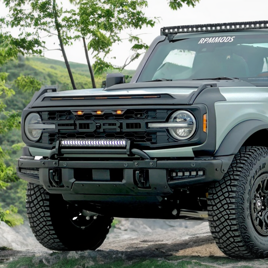 Ford Bronco Raptor With Rtr Grill 2021+ Ford Bronco Raptor Grille - Fits 2 & 4 Door – RPM Bronco