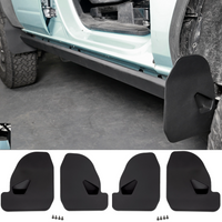 2021+ Ford Bronco Rock Rail End Mud Flaps Front & Rear (4-Piece) - Fits 2 & 4 Door