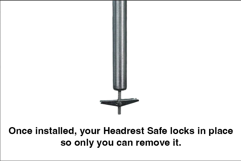 The Headrest Safe Co - Slide Bundle: Hidden, Portable, Removable Headrest Gun Safe Storage