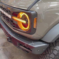 2021+ Ford Bronco Quad / Dual Projector LED Amber/ White Headlight (Raptor Style) - Fits 2 & 4 Door (1 Pair)