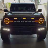2021+ Ford Bronco Quad / Dual Projector LED Amber/ White Headlight (Raptor Style) - Fits 2 & 4 Door (1 Pair)