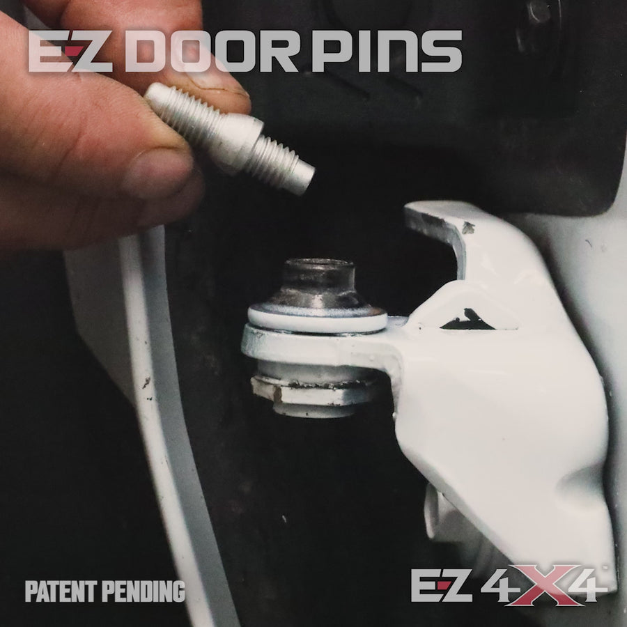 EZ4X4 Bronco Door Hinge Alignment Pin Guide Kit – Door Removal Pins - Fits 2 & 4 Door