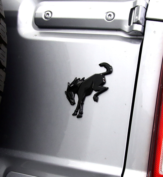 2021+ Ford Bronco Trunk Horse Emblem (Glossy Black) - Fits 2 & 4 Door